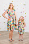 Mom & Me - Floral Watercolor Dress | Sparkle in Pink