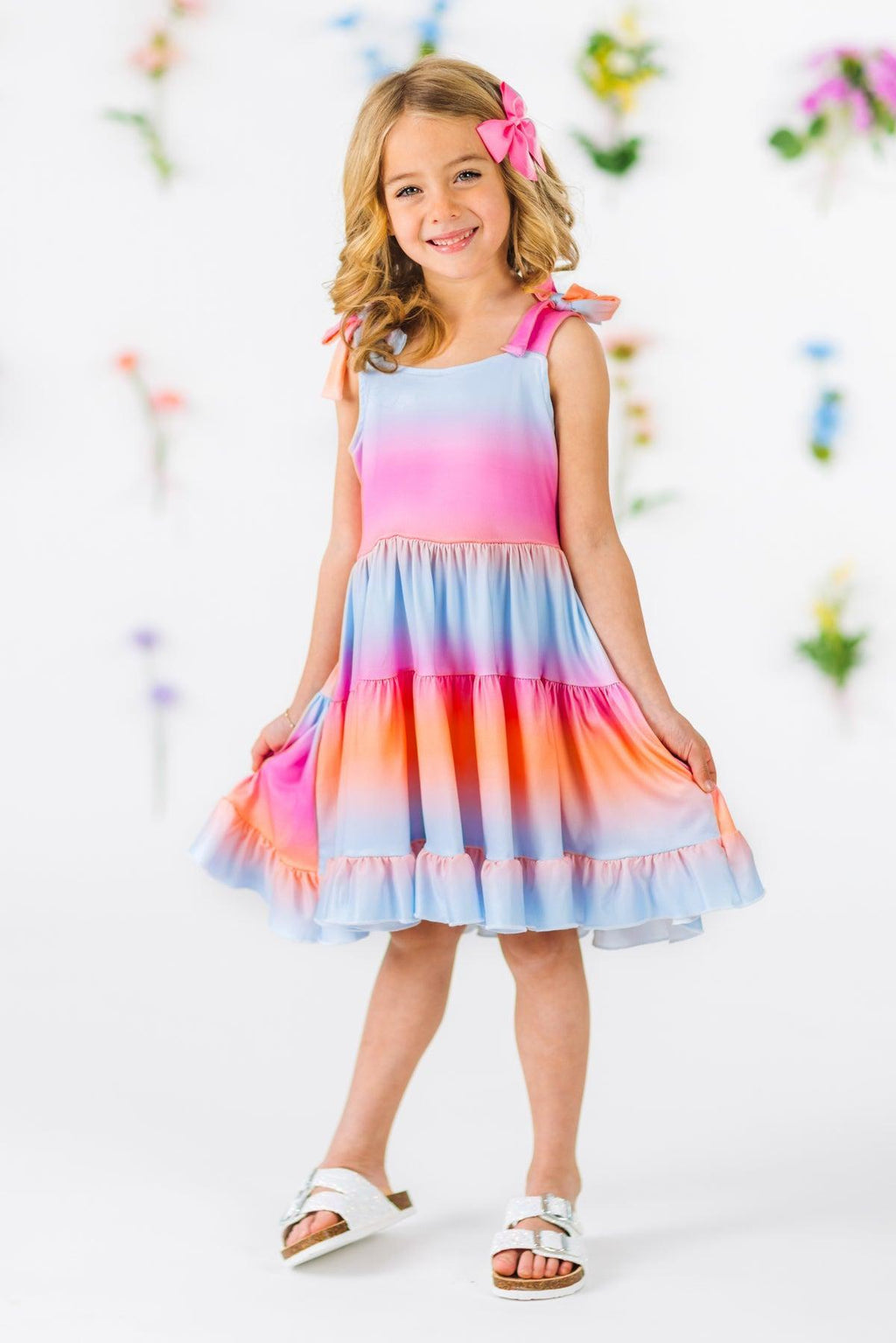 Mom & Me - Sunset Ruffle Tank Dress | Sparkle in Pink