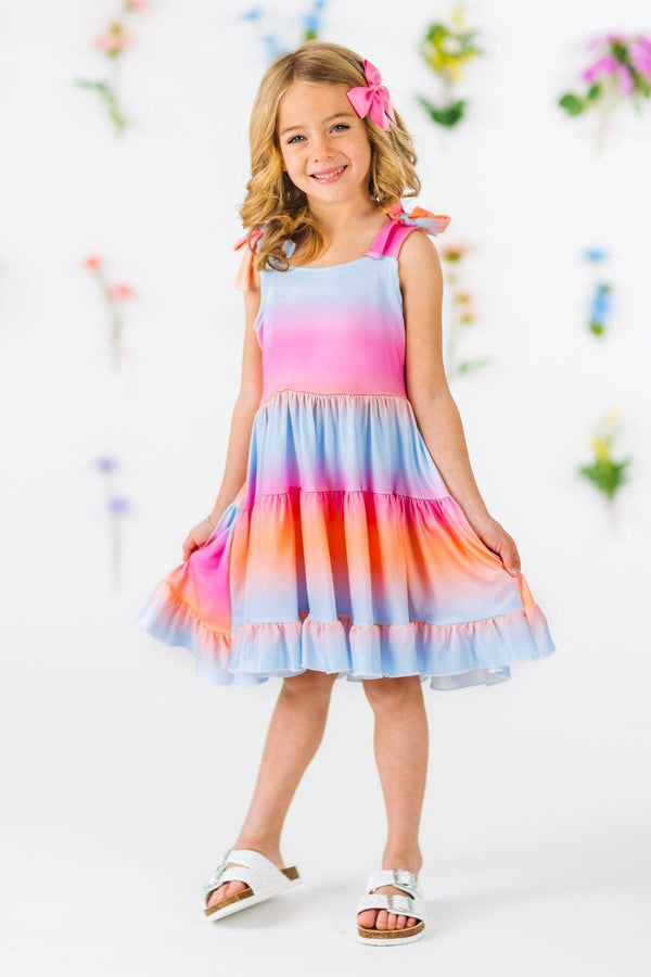 Mom & Me - Sunset Ruffle Tank Dress | Sparkle in Pink