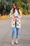 Mom & Me - Cozy Cream Pumpkin Cardigan | Sparkle in Pink
