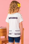"I'm Outta Here, Hello! Summer" School Top | Sparkle in Pink