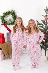 Mom & Me - Pink Candy Cane Pajamas