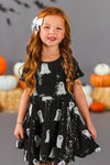 Black Sequin Ghost Dress | Sparkle in Pink