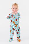 Blue Bamboo Sports Ball Onesie | Sparkle in Pink