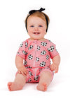 Pink Bamboo Soccer Ball Onesie | Sparkle in Pink