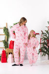 Mom & Me - Pink Candy Cane Onesie Pajamas