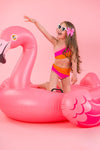 Mom & Me - Pink & Orange Striped Swimsuit - Sparkle in Pink