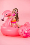 Mom & Me - Pink & Orange Striped Swimsuit - Sparkle in Pink