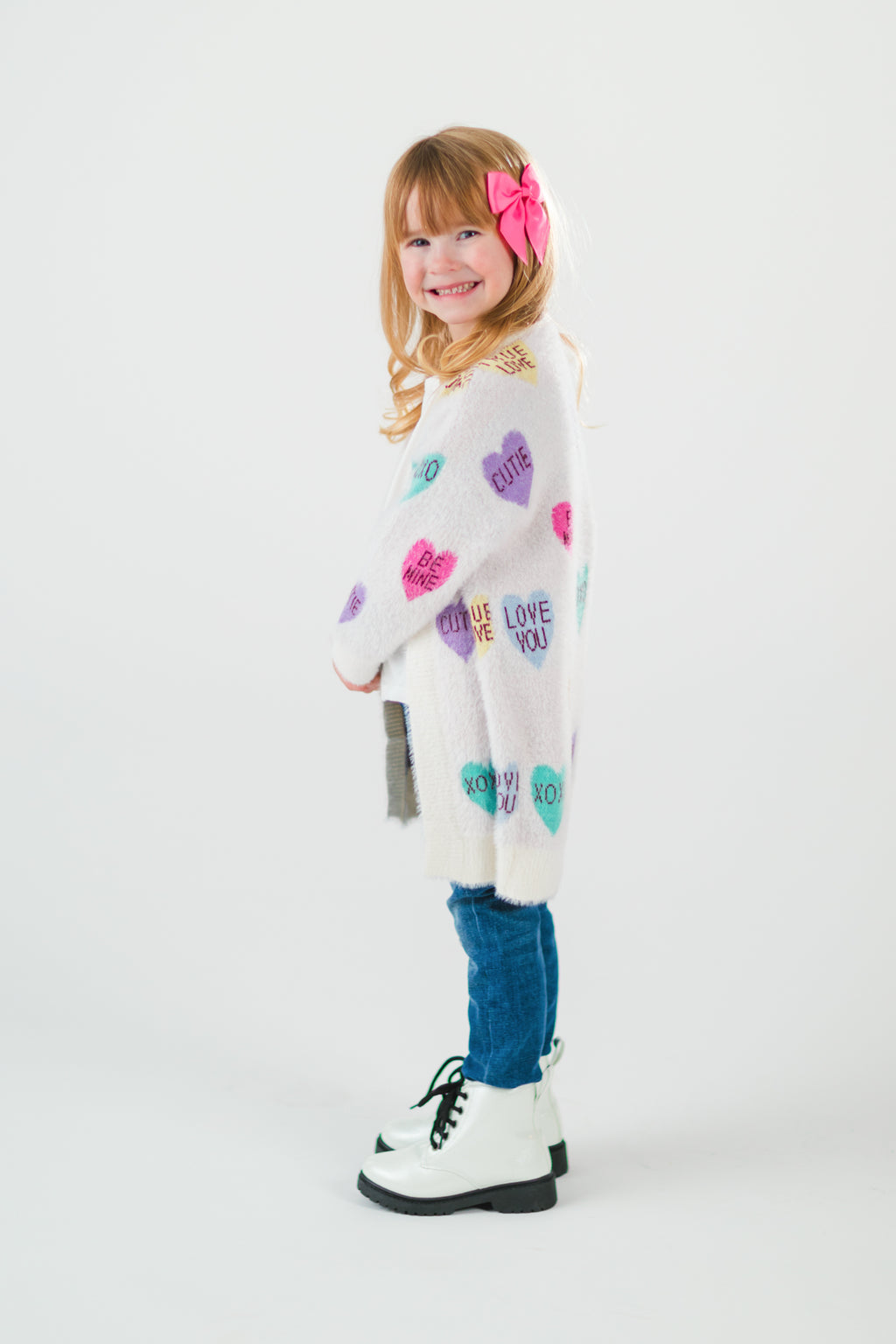 Mom & Me - Candy Hearts Cardigan | Sparkle in Pink
