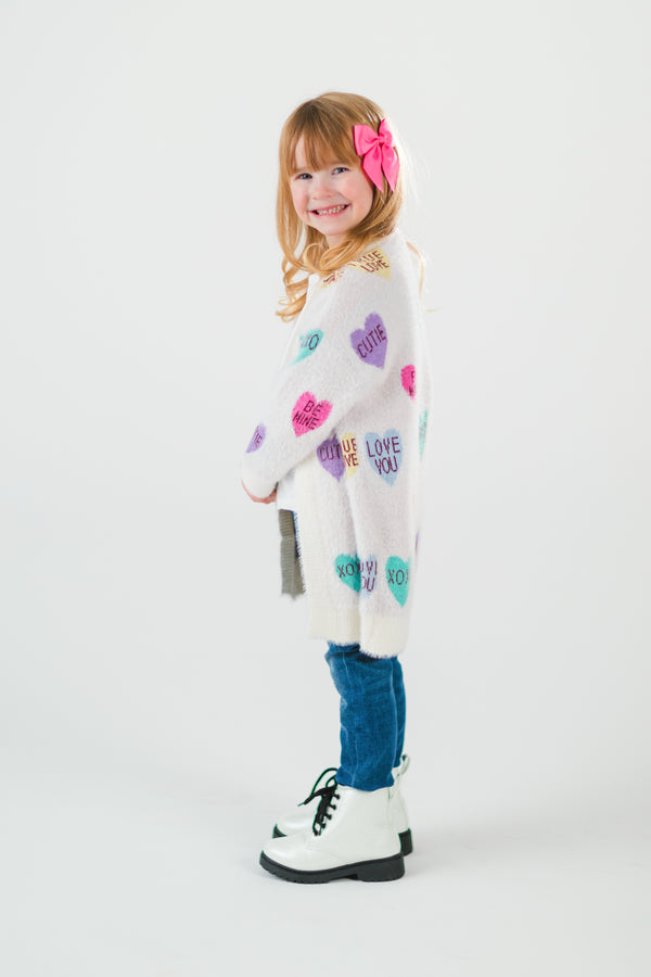 Mom & Me - Candy Hearts Cardigan | Sparkle in Pink