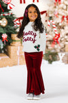 "Holly Jolly" Velvet Bell Bottom Set