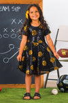 Black Sequin Softball Dress | Sparkle in Pink