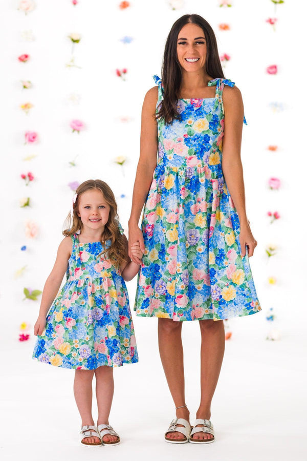 Mom & Me - Floral Watercolor Tank Dress | Sparkle in Pink