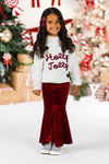 "Holly Jolly" Velvet Bell Bottom Set