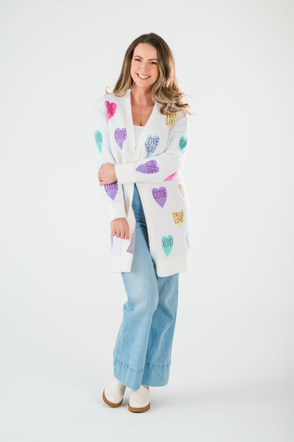 Mom & Me - Candy Hearts Cardigan | Sparkle in Pink