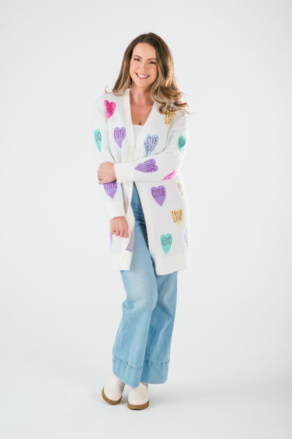 Mom & Me - Candy Hearts Cardigan | Sparkle in Pink