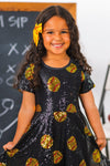 Black Sequin Softball Dress | Sparkle in Pink