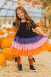 Black Halloween Ruffle Dress | Sparkle in Pink