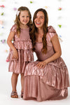 Mom & Me - Metallic Ruffle Dress | Sparkle in Pink