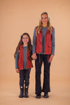 Mom & Me - Stripe Vest Set - Rust | Sparkle in Pink