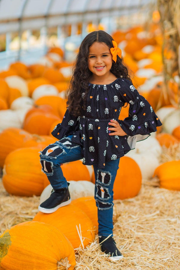 Skeleton Bones Denim Pant Set