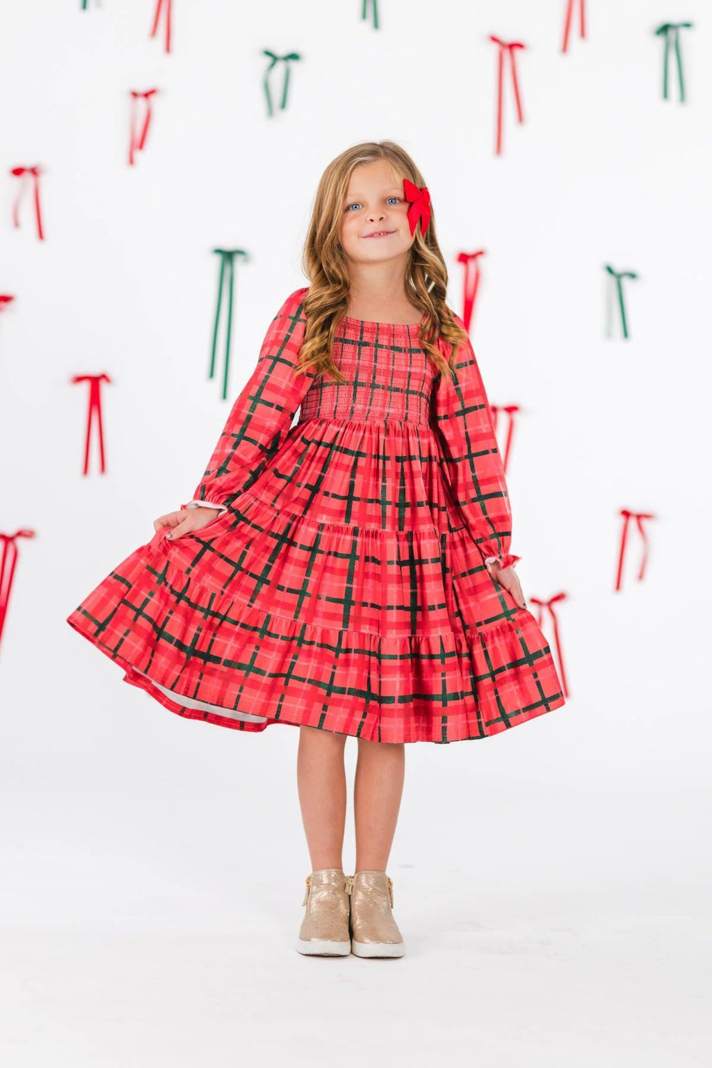 Family Red & Green Plaid Dresses & Tops