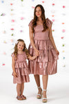 Mom & Me - Metallic Ruffle Dress | Sparkle in Pink