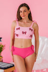 Mom & Me - Pink Sequin Bow Bikini | Sparkle in Pink