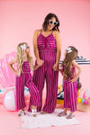 Mom & Me - Stripe Jumpsuit - Sparkle in Pink