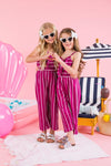 Mom & Me - Stripe Jumpsuit - Sparkle in Pink