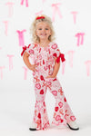 Pink Hearts & Bows Bell Bottom Jumpsuit