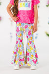 "Chillin' With My Peeps" Pink Bell Bottom Set | Sparkle in Pink