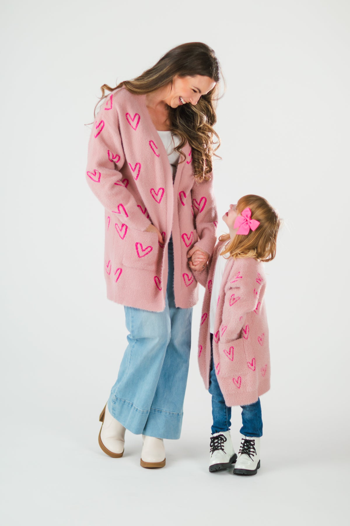 Mom & Me - Pink Heart Cardigan