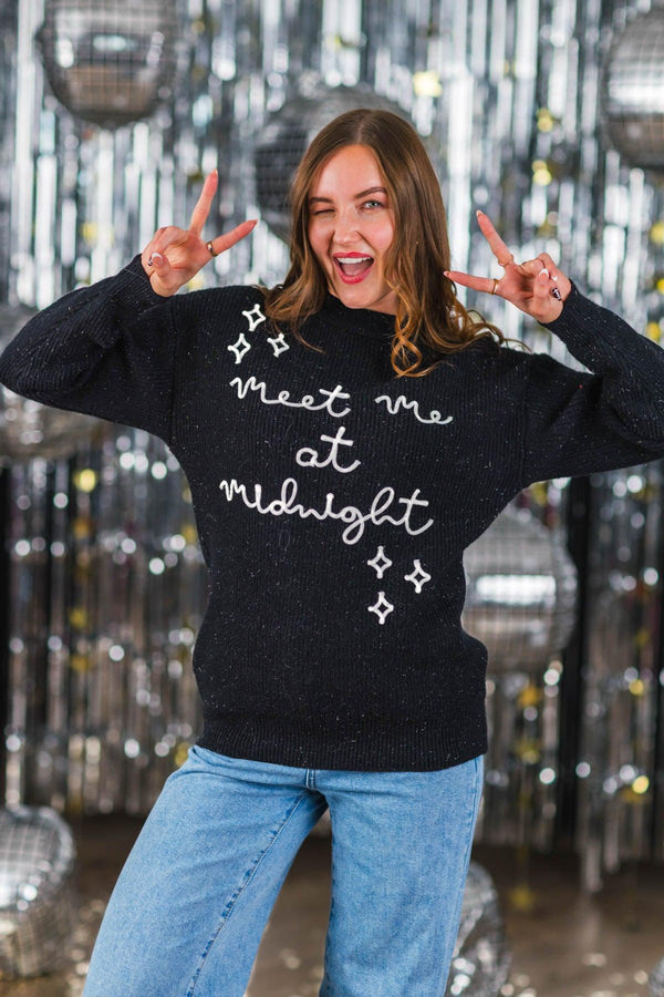 Mom & Me - "Meet Me At Midnight" Knit Sweater