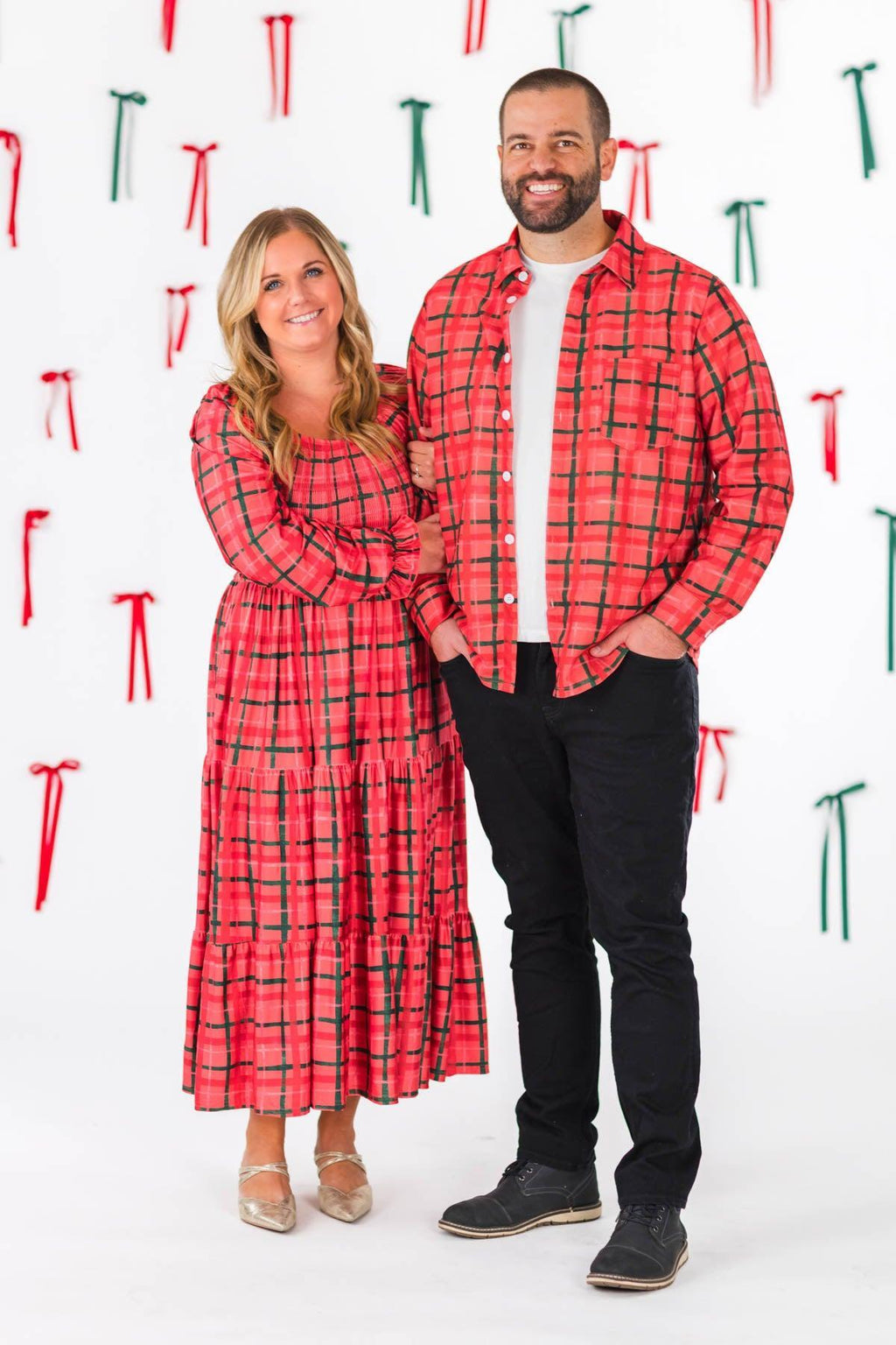 Family Red & Green Plaid Dresses & Tops