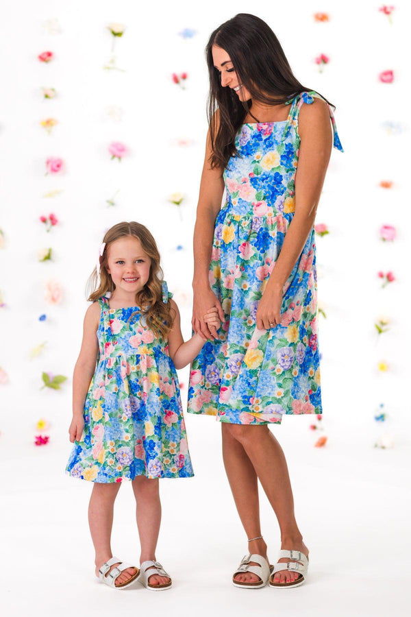 Mom & Me - Floral Watercolor Tank Dress | Sparkle in Pink
