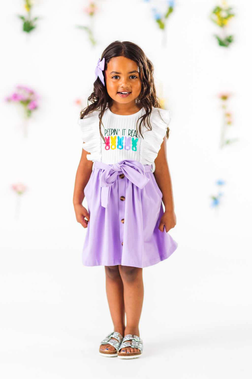 "Peepin' It Real" Lavender Dress | Sparkle in Pink