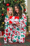 Mom & Me - Red & Green Bow Pajamas