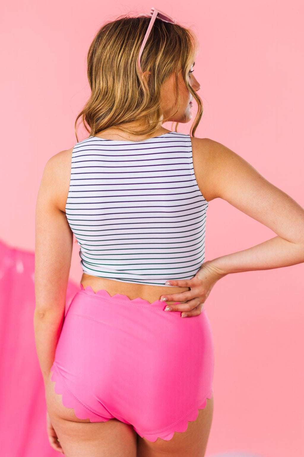 Mom & Me - Hot Pink Stripe Bikini | Sparkle in Pink