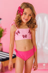 Mom & Me - Pink Sequin Bow Bikini | Sparkle in Pink
