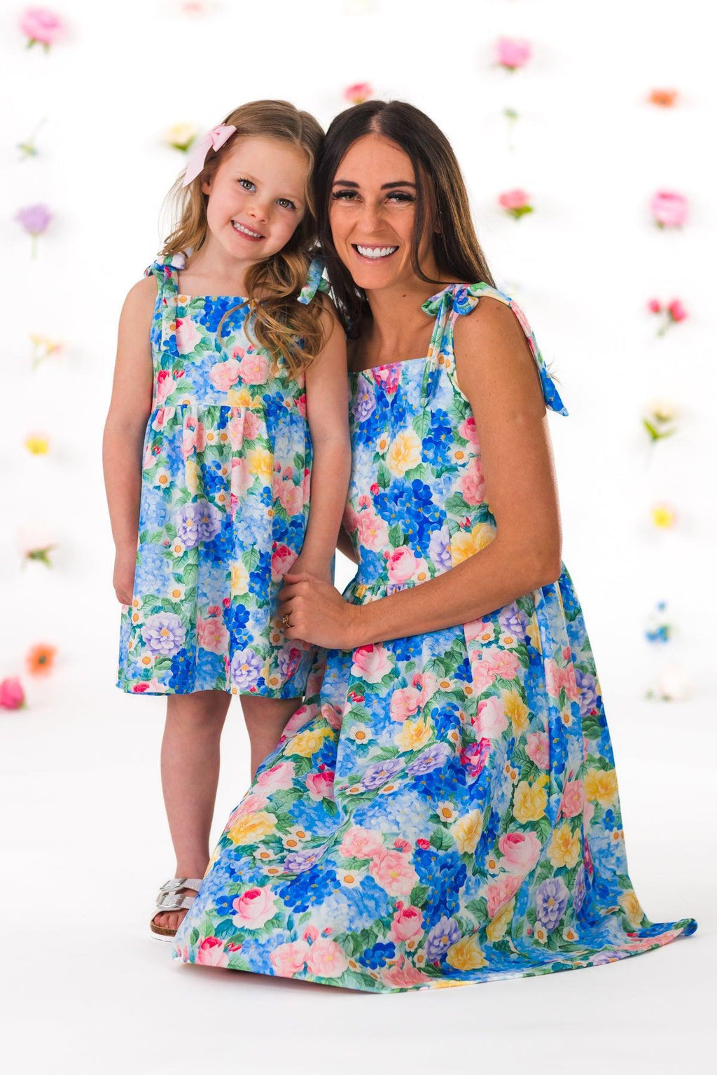 Mom & Me - Floral Watercolor Tank Dress | Sparkle in Pink