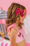 Mom & Me - Pink Sequin Bow Bikini | Sparkle in Pink