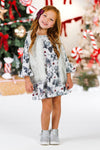 Floral Deer Bell Sleeve Dress