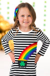 Best Friends Black & White Stripe Pot of Gold Dress | Sparkle in Pink