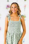Mom & Me - Green & White Flower Dress | Sparkle in Pink