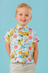 Pastel School Button Down Top | Sparkle in Pink