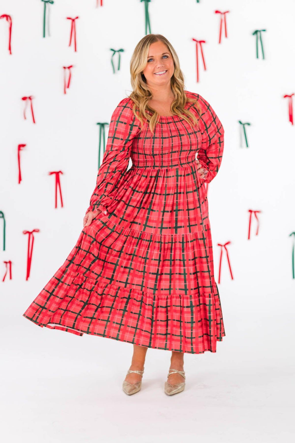 Family Red & Green Plaid Dresses & Tops