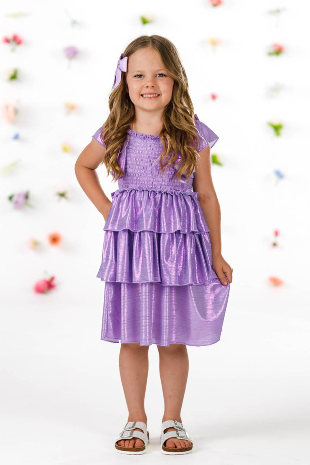Mom & Me - Metallic Ruffle Dress | Sparkle in Pink