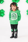 "Lucky" Green & Black Legging Set | Sparkle in Pink