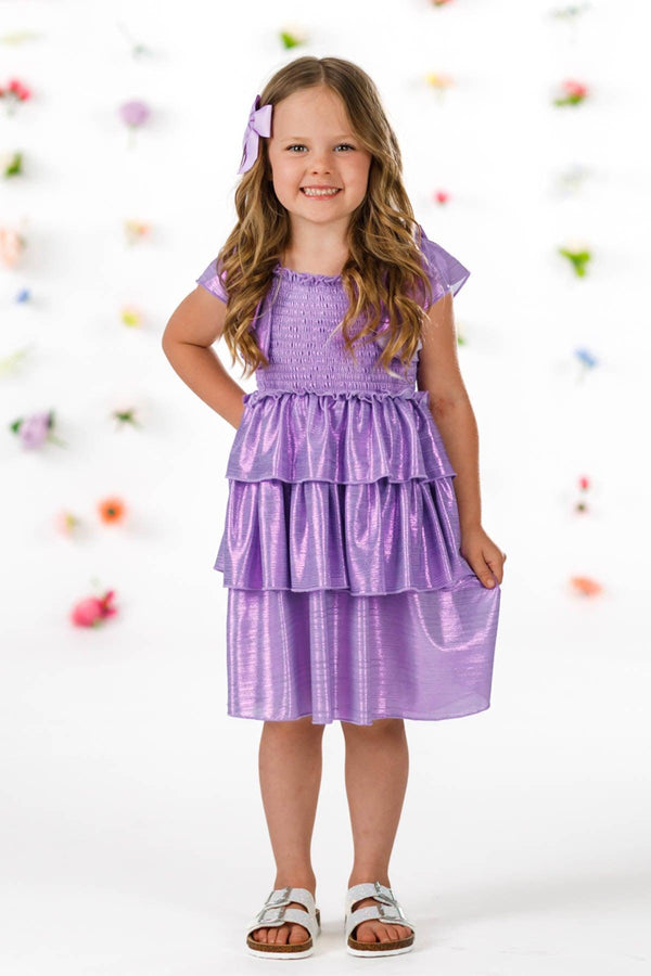 Mom & Me - Metallic Ruffle Dress | Sparkle in Pink